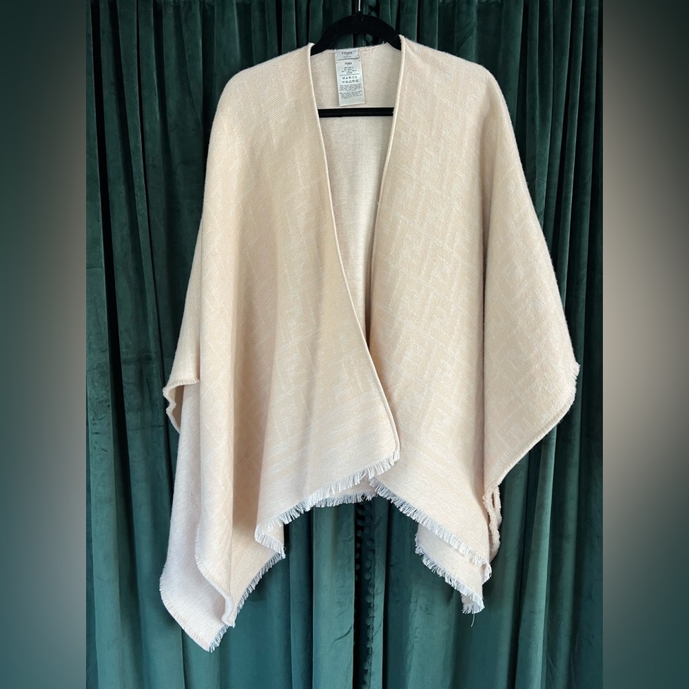 Fendi Cashmere Cape Poncho